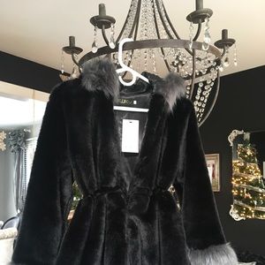 Faux Fur Hooded Jacket